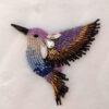 Jewel Embroidered Brooch - Artisan Bird Design