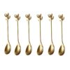 Leaf Design Tea Spoon Set - Elegant 6-Piece Collection for Stylish Dining