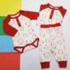 Long Sleeve Outfit Set Bear Face Pattern 2-Piece Baby