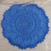 Macrame Placemat Blue Blossom Intricate Floral Centerpiece