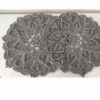 Macrame Placemat Grey Floral Lace Handcrafted Doily