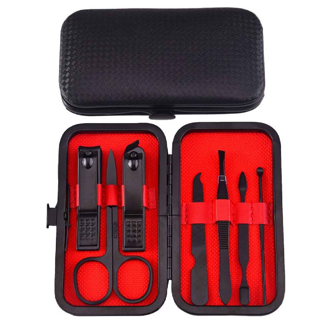 Manicure and Pedicure Set Black 9-Piece
