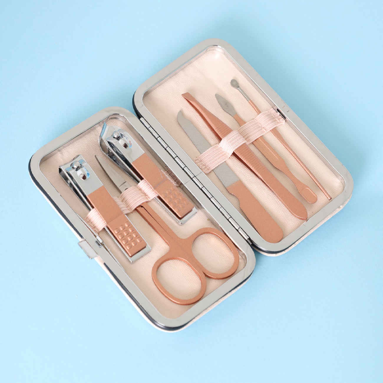 Manicure and Pedicure Set Orange 7-Piece