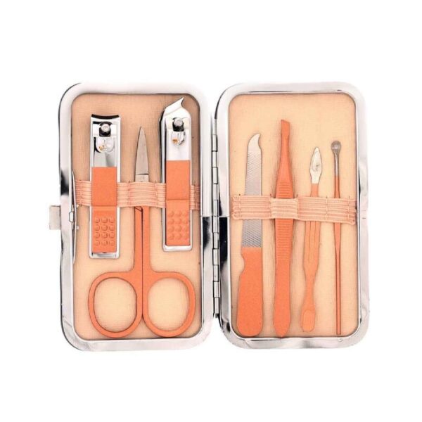 Manicure and Pedicure Set Orange 7-Piece