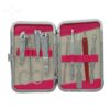 Manicure and Pedicure Set Pink 9-Piece