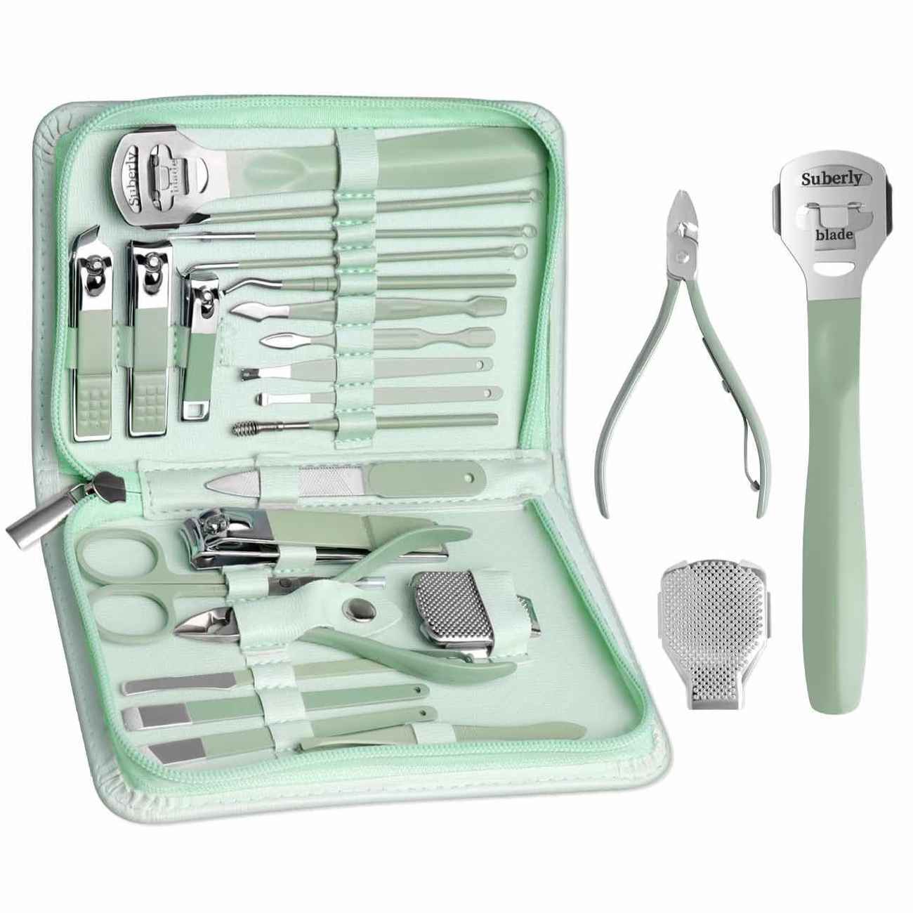 Manicure and Pedicure Set Turqoise 22-Piece