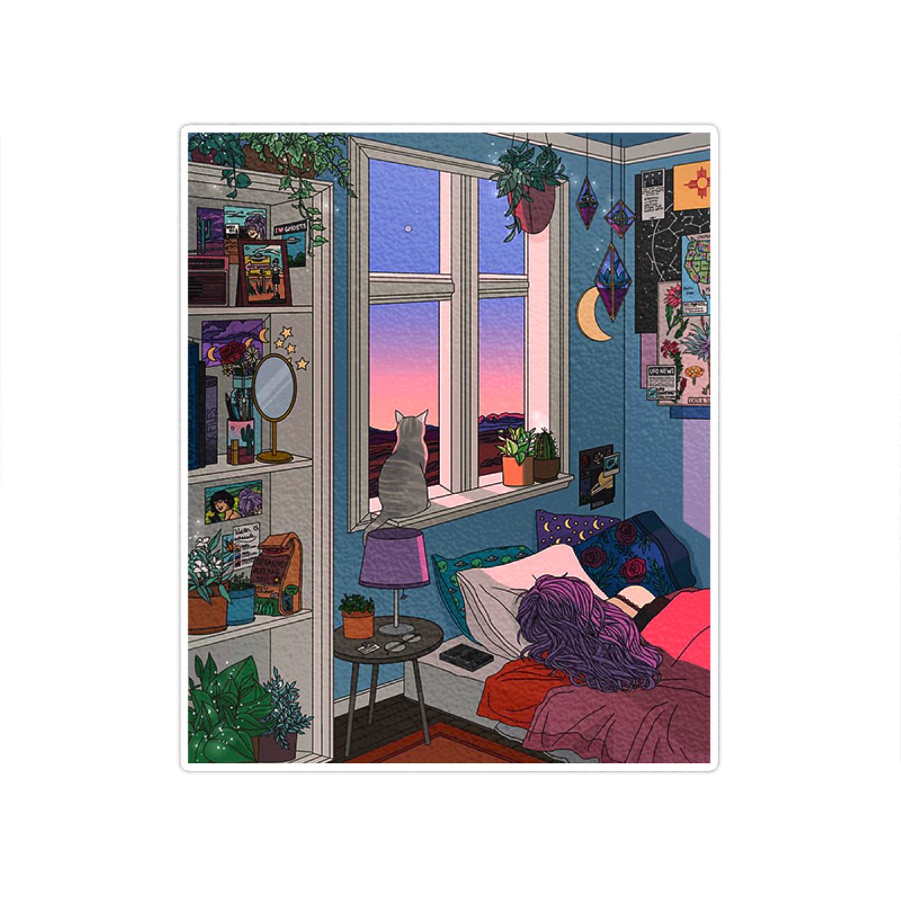 Mobile Phone Sticker – Room View Pattern