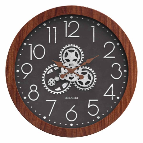Moving Gear Wall Clock –  Wooden Steampunk Mechanical Timepiece
