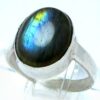 Persian Labradorite Silver Ring with Labradorite for Women