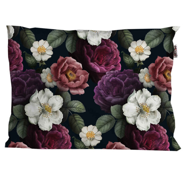 Persian Pillowcase with Floral Design in Black (Pack of 2)