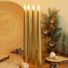 Pillar LED Candle Safe Stylish and Sustainable Gold (Pack of 4)