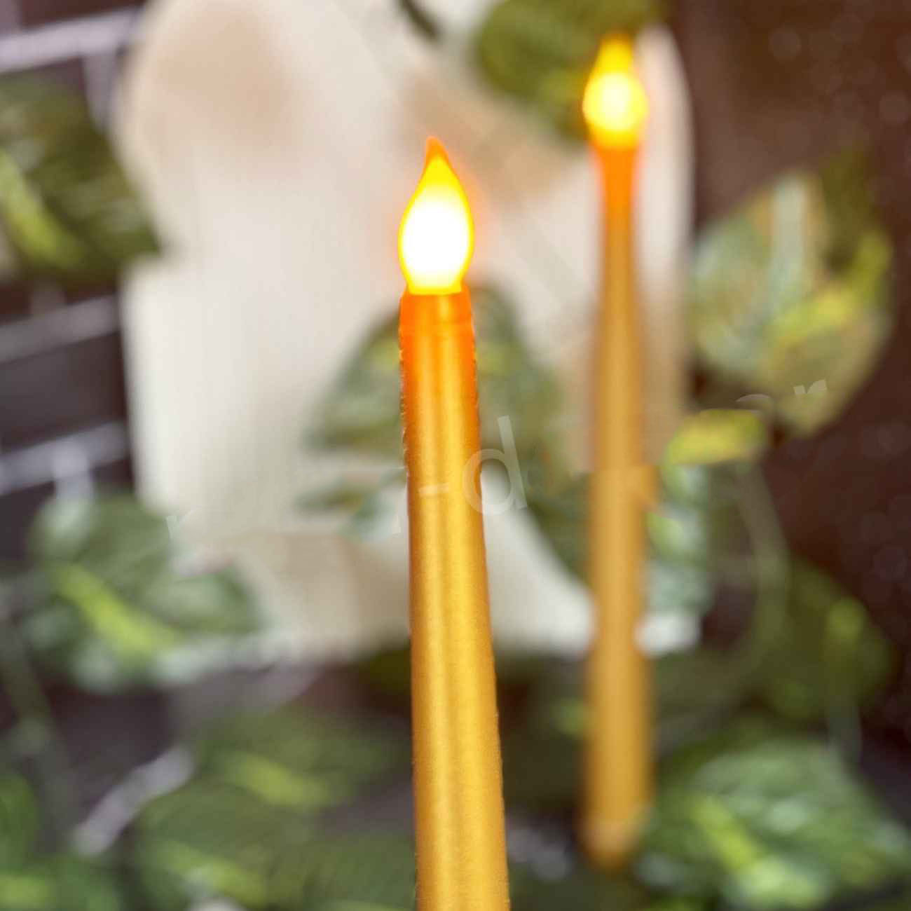 Pillar LED Candle  Safe Stylish and Sustainable Gold (Pack of 4)