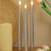Pillar LED Candle  Safe Stylish and Sustainable Silver (Pack of 4)