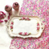 Polyresin Tray - Delicate Floral & Scalloped Edge Design