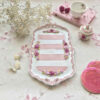 Polyresin Tray - Delicate Floral & Scalloped Edge Design
