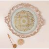 Polyresin Tray - Hand-Painted Detail & Scalloped Edge