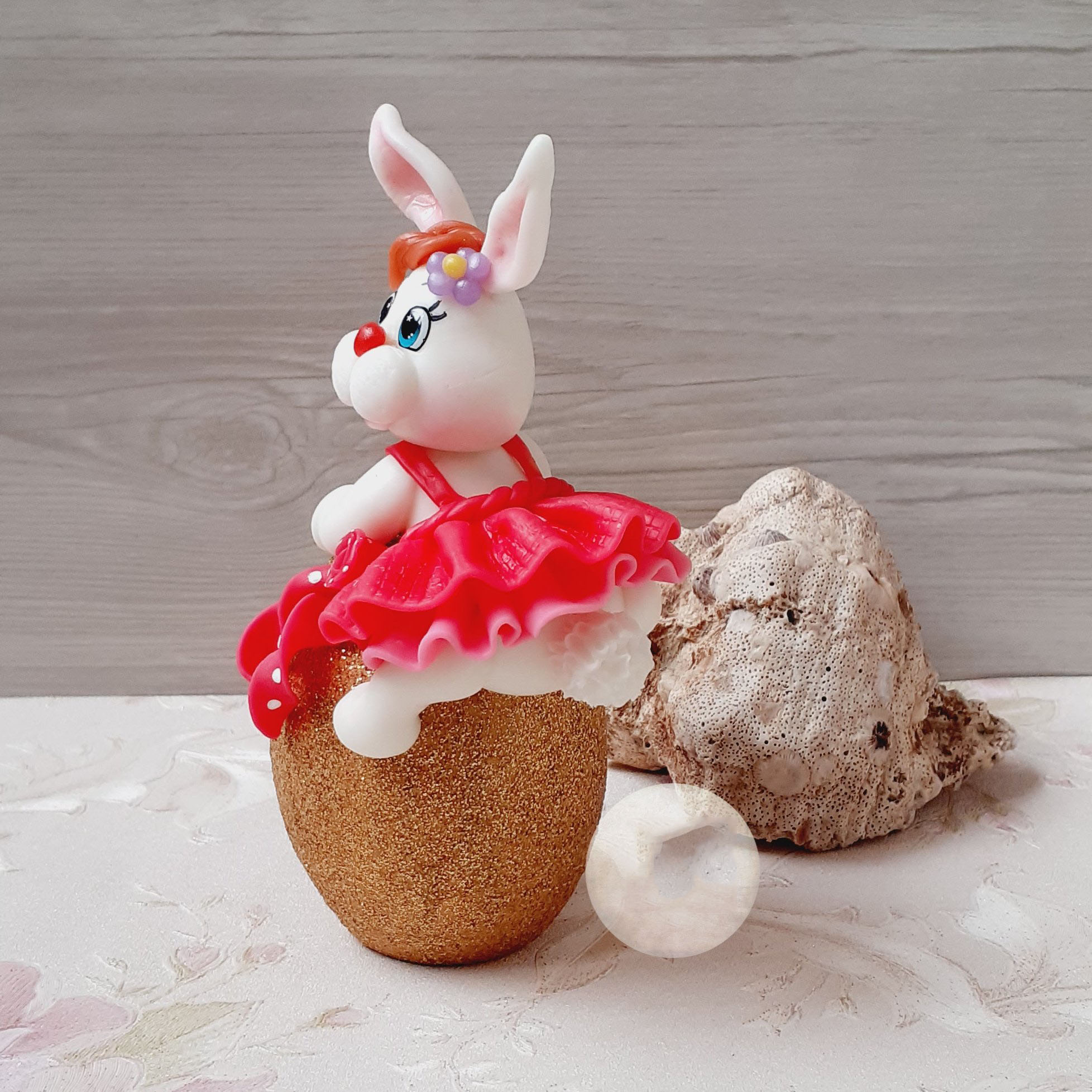 Pottery Doll – Perfect for Nowruz and Haft-Sin Celebration Rabbit Design (Set of 2)