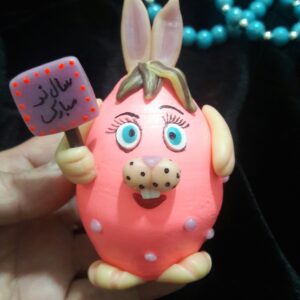 Pottery Doll – with Polymer Clay Handmade Rabbit  (Set of 2)