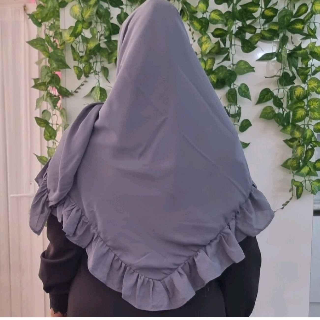 Scarf for Women - Gathered Design Gray