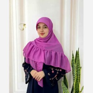 Scarf for Women – Gathered Design Magenta