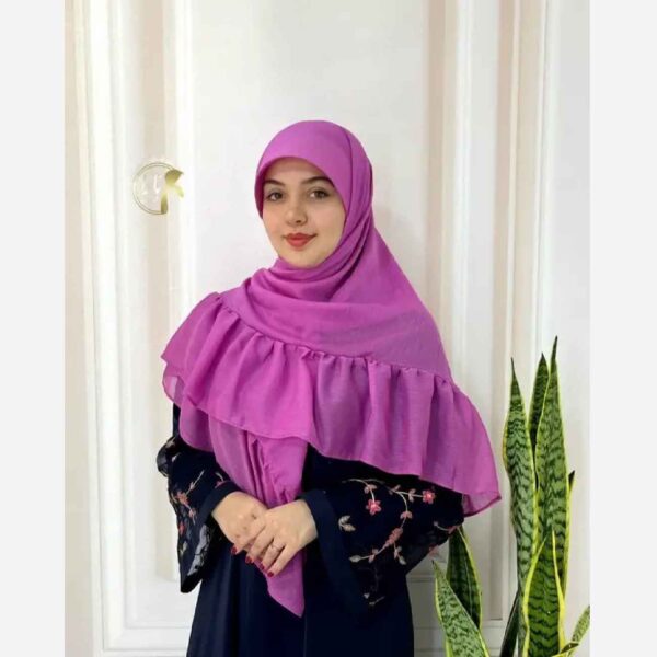 Scarf for Women – Gathered Design Magenta