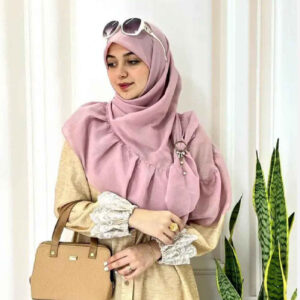 Scarf for Women – Gathered Design Pink
