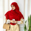 Scarf for Women - Gathered Design Red II