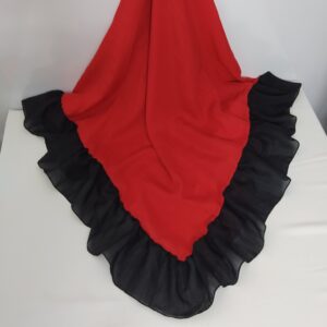 Scarf for Women – Gathered Design Red