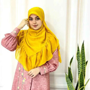 Scarf for Women – Gathered Design Yellow