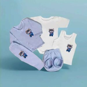 Shirt Set Essential Baby Clothing Set with Bear Pattern (5 Pieces)