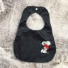 Snoopy Heart Pattern Baby Bib with Snap Closure