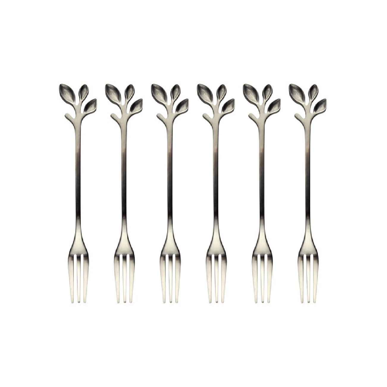Stainless Steel Fork Petal Pattern (6-Piece Set)