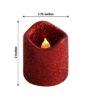 Tealight LED Candle for a Festive Glow Red Glitter (Pack of 10)