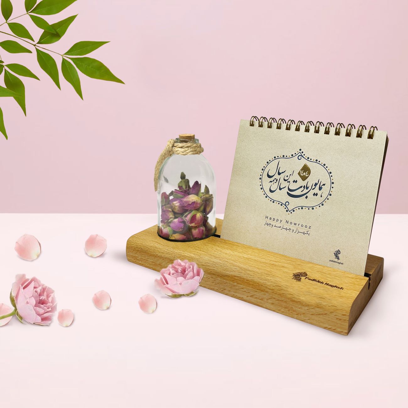 The Wooden Desk Calendar for the Year 1404 , Rose Scent Model