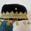Traditional Women's and Girls' Velvet Hat with Coin Design