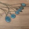 Turquoise Inlaid Bronze Necklace - Elengant Traditional Iranian Design