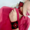 Unique Embroidered Bracelet, Earing and Ankle Set for a Chic Look