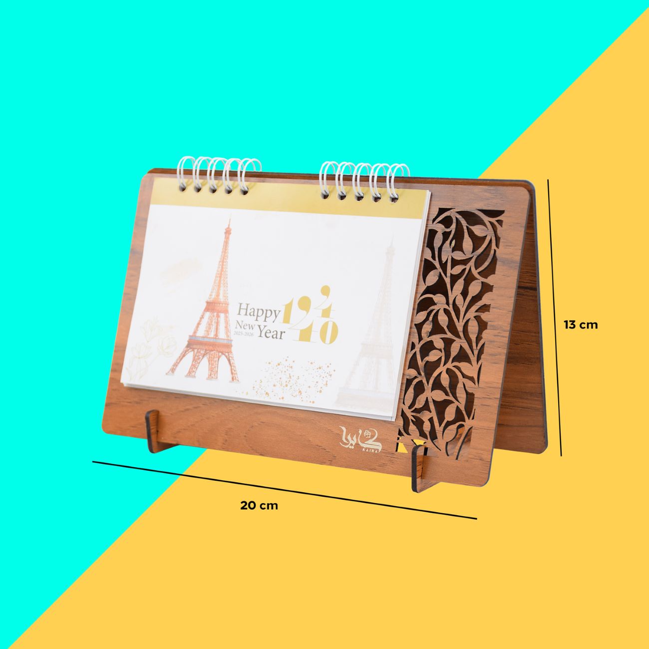 Wooden Desk Calendar for the Year 1404 Model Saba