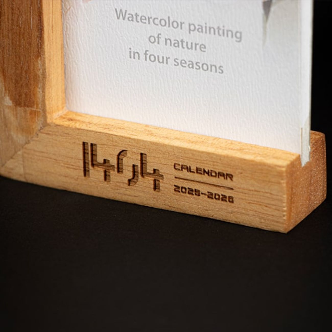 Wooden Desk Calendar for the Year 1404 with – Luxury on Your Desk