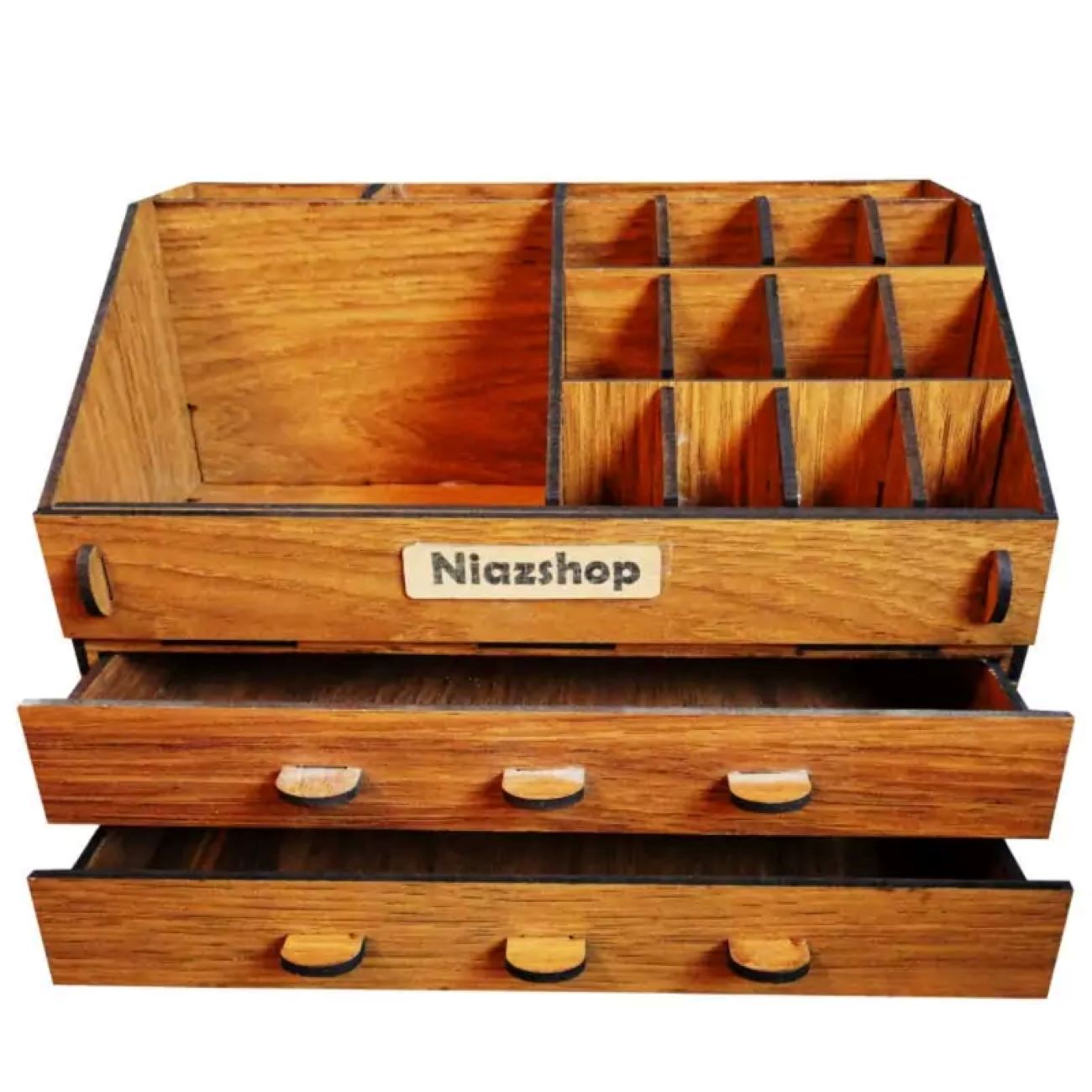 Wooden Makeup and Stationery Stand - Unique & Functional