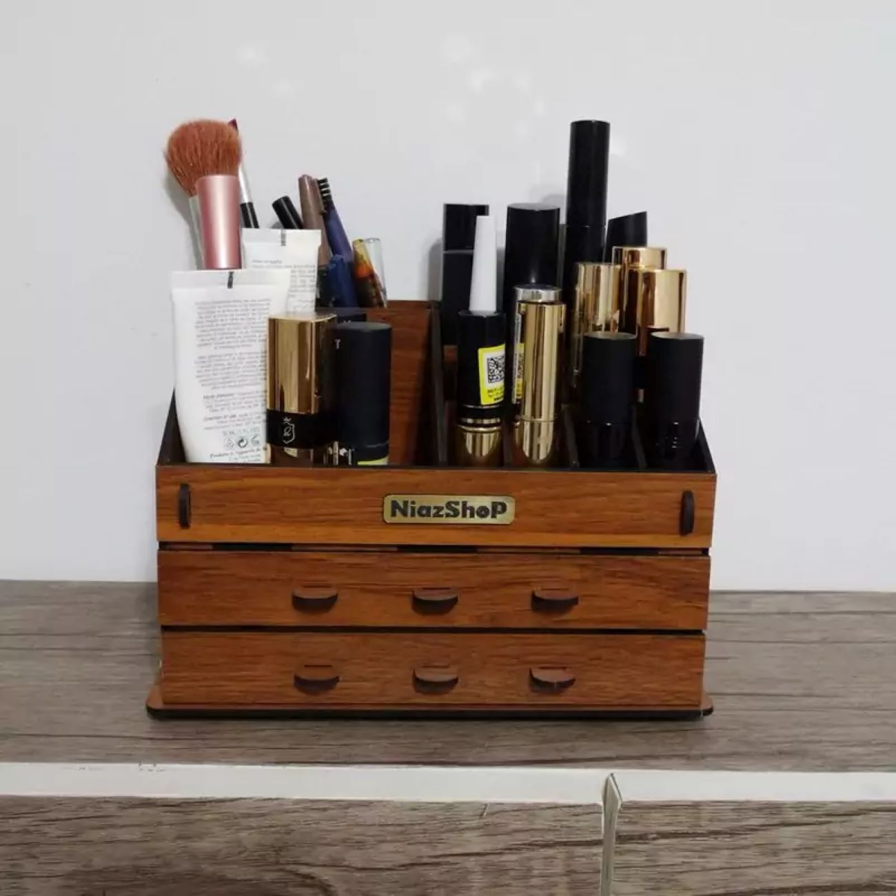 Wooden Makeup and Stationery Stand – Unique & Functional
