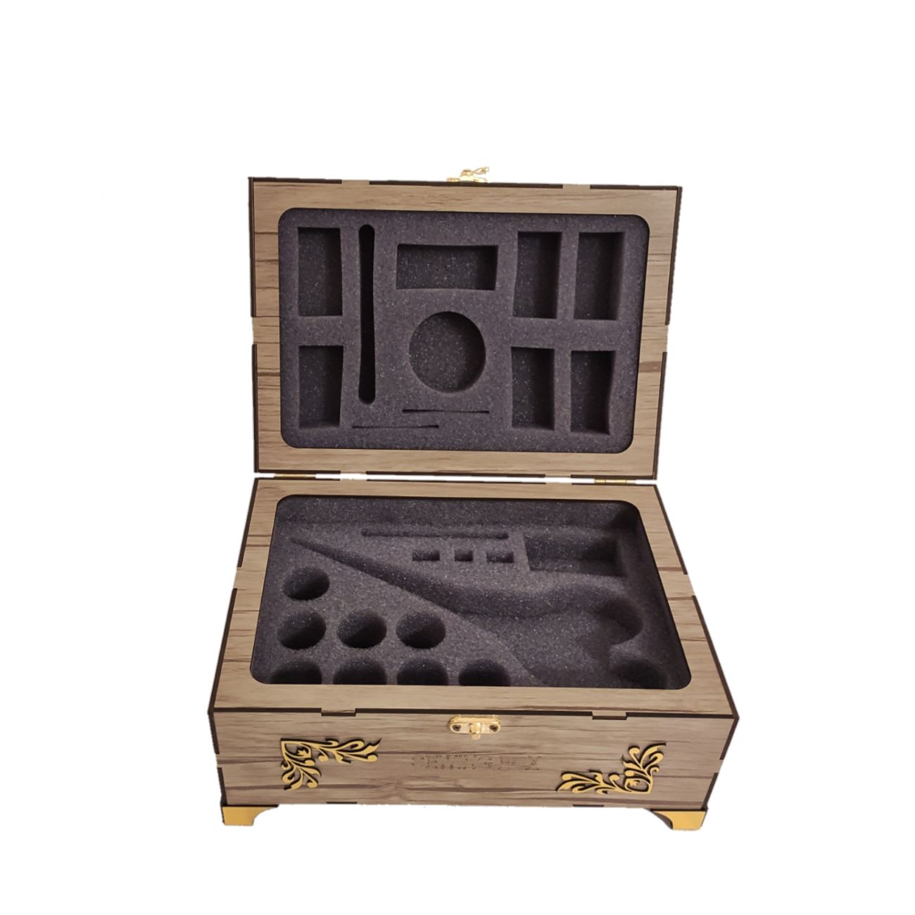 Wooden Sewing Box with Multiple Compartments