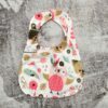 Baby Bib Woodland Creature with Feather and Floral Detail