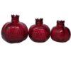 Yalda Glass Pomegranate Ornament for Yalda Night Decoration 3 Pcs