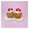 Artisan Cupcake Candle Sweet Raspberry & Whipped Cream Delight Set of 2
