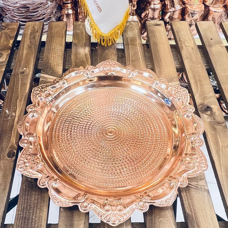 Artisan Hammered Copper Serving Tray – Traditional Craftsmanship Meets Modern Elegance