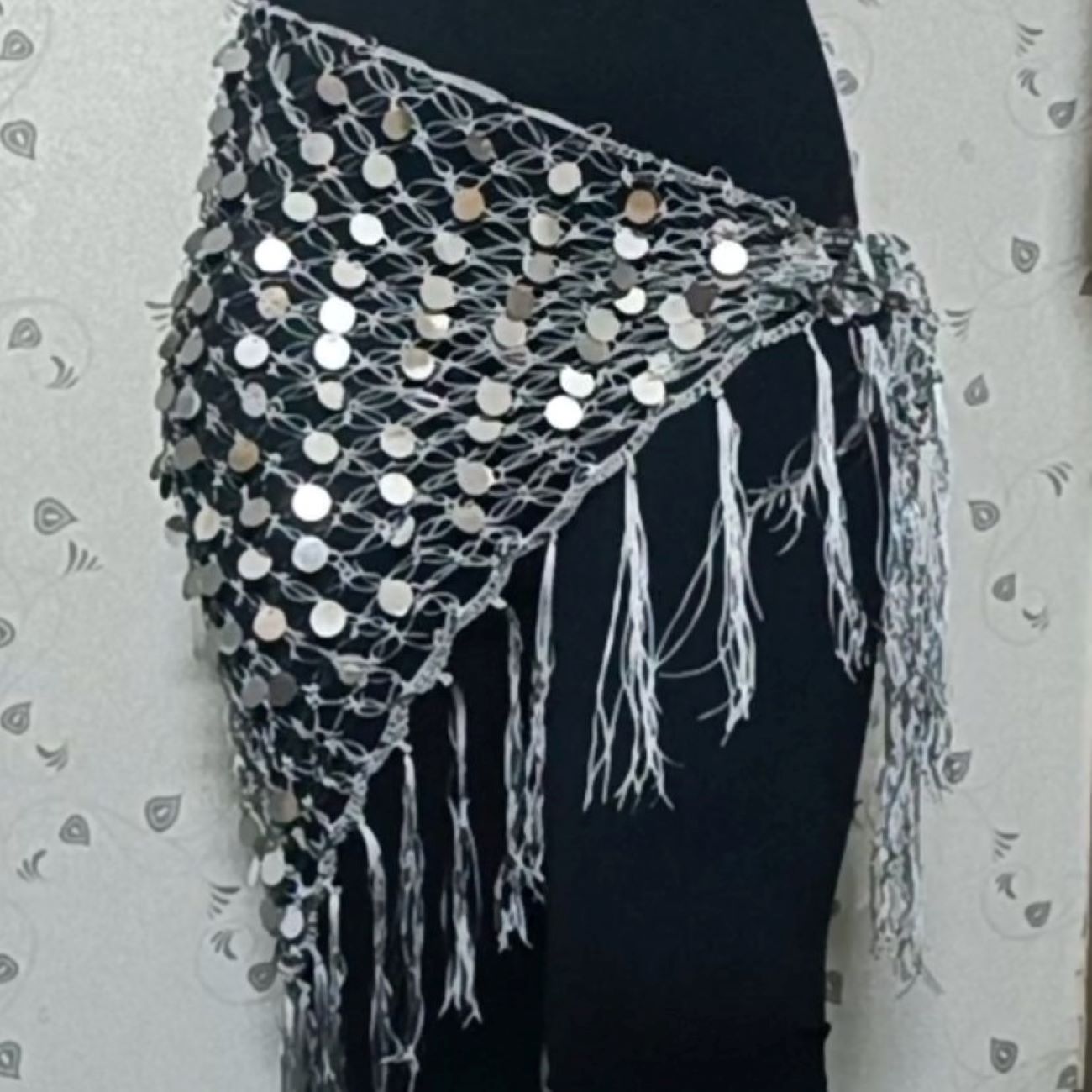 Belly Dance Hip Scarf with Coin for Women – Suitable for Costume and Practice Wear