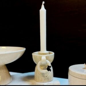Ceramic Candle Stick Hanging Ring Design for Haft-Seen and Decoration