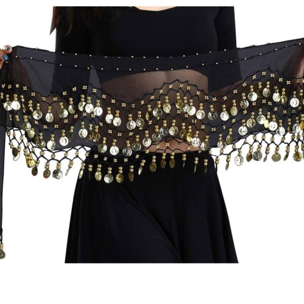 Coin Belly Dance Hip Scarf – Suitable for Training and Shows