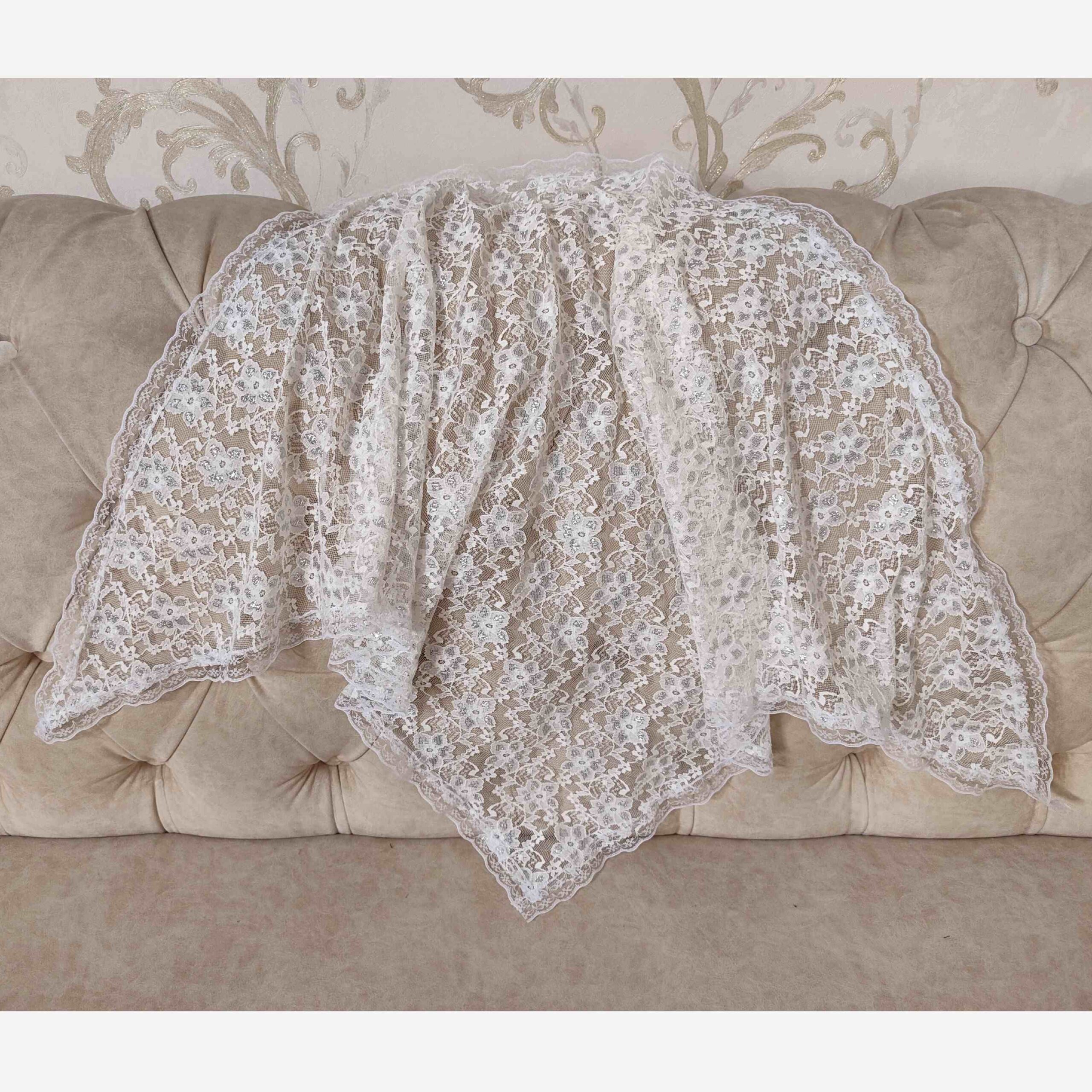 Dantel Mini Scarf - Suitable for Evening Gathering and Special Occasion